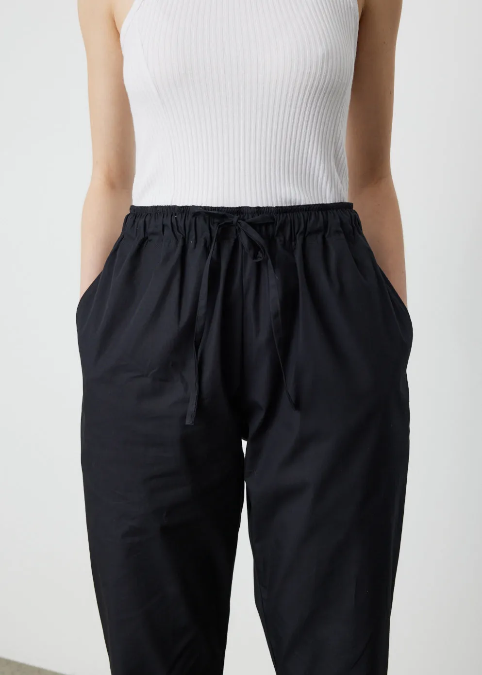 Contrast Stitch Poplin Pant
