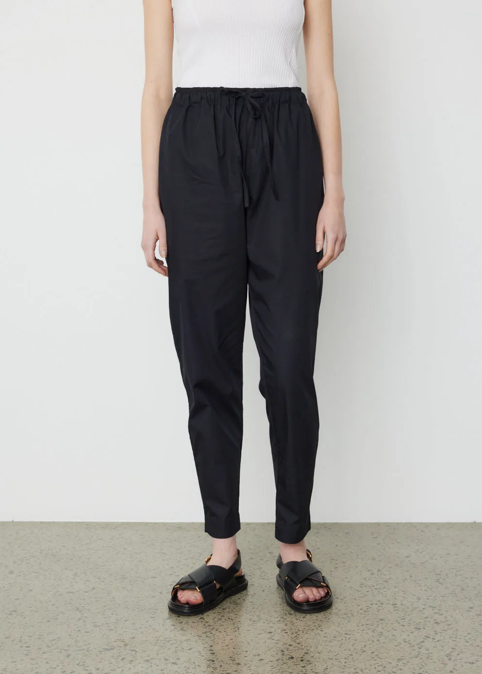 Contrast Stitch Poplin Pant