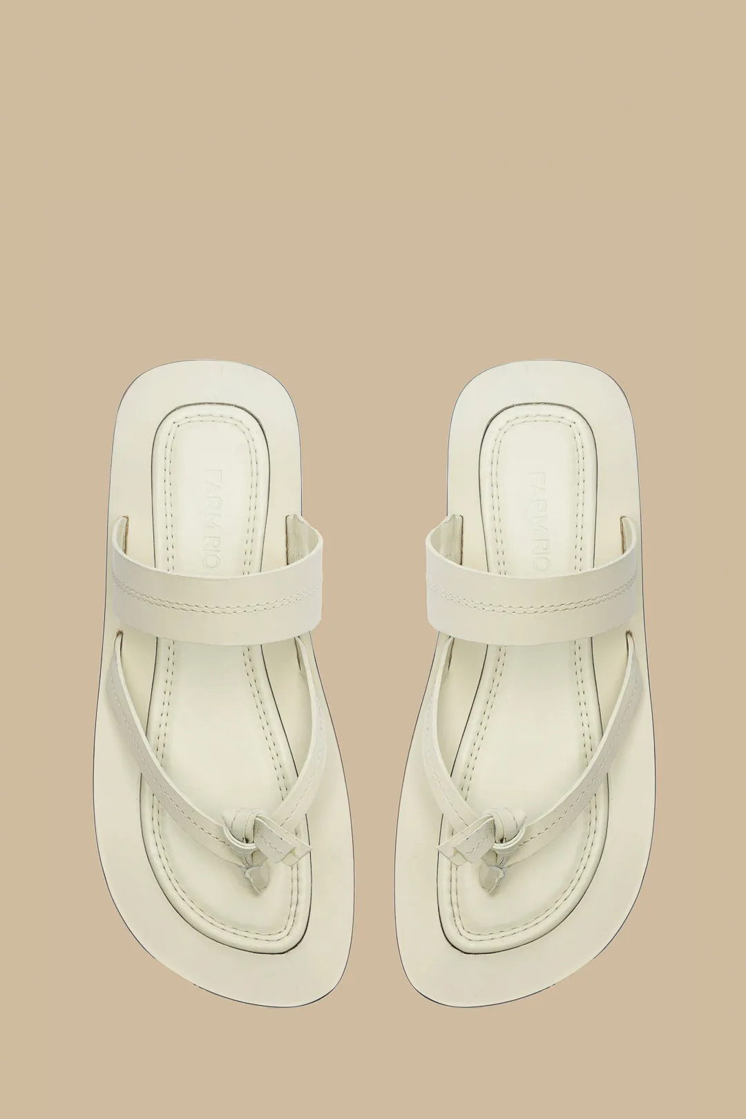 Ivory Tie Flat Sandal