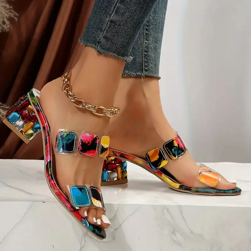 Lyra - Colorful Sandals with Double Strap