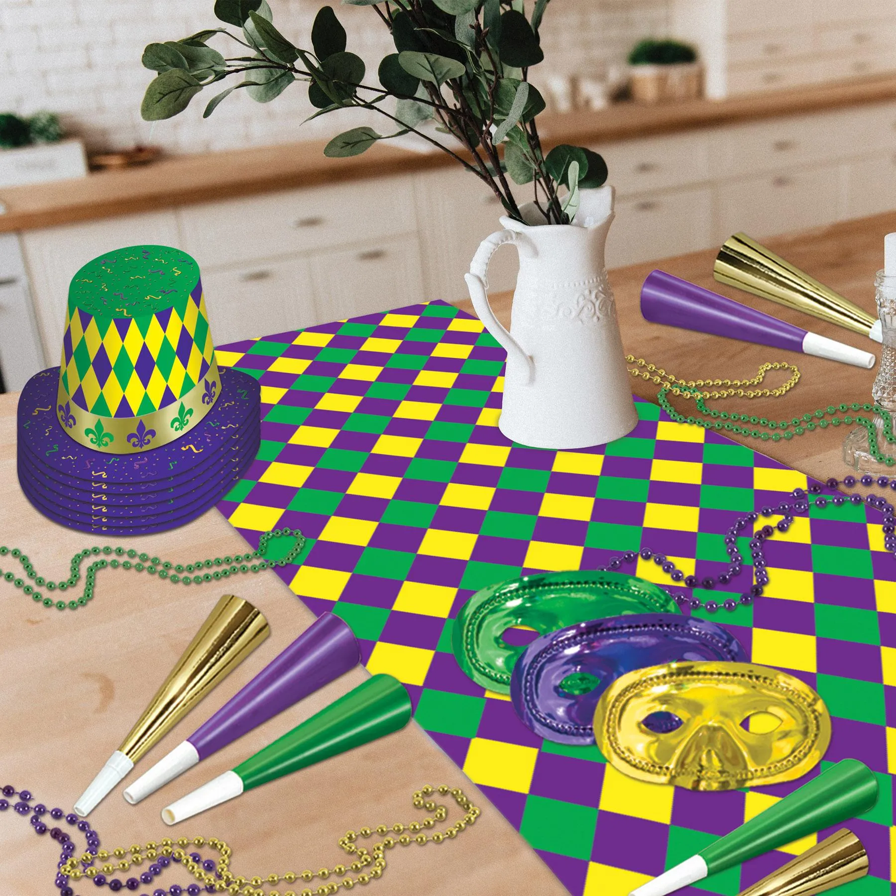 Mardi Gras Printed Mardi Gras Paper Table Runner
