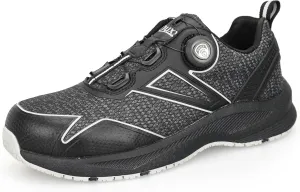 OUXX Autolock Men's Work Shoes, Comfort Popcorn Midsole & Slip-Resistant Rubber Outsole, Aluminum Toe, ASTM F2413 Shoes(OX5301BY)