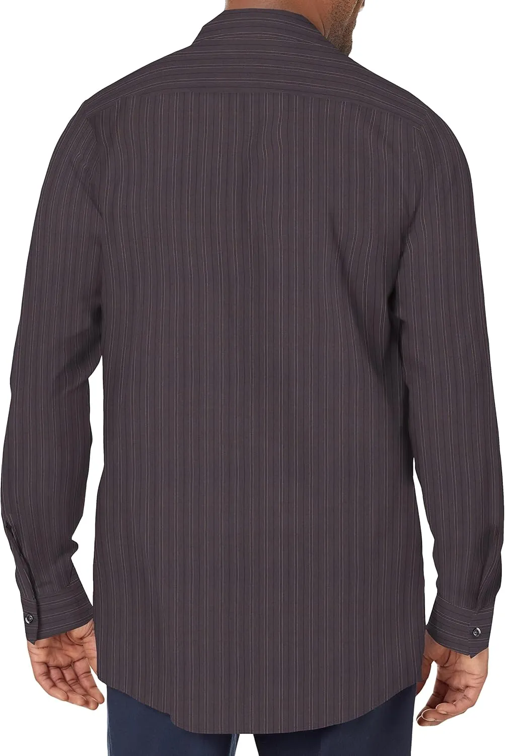 Red Kap Men's Long Sleeve Industrial Stripe Work Shirt