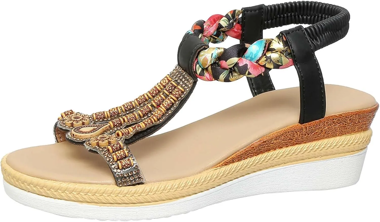 Stylish Women's Sandals Comfortable Wedge Heeled Summer Footwear Casual Beach Slide Design Fashionable Outdoor