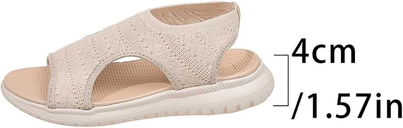 Stylish Women's Sandals for Beach Trips Casual Outings and Everyday Use  Comfortable Flat Slip-On Shoes with Open-Toe Design