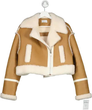 Twenty Fall Brown Shearling Jacket UK L