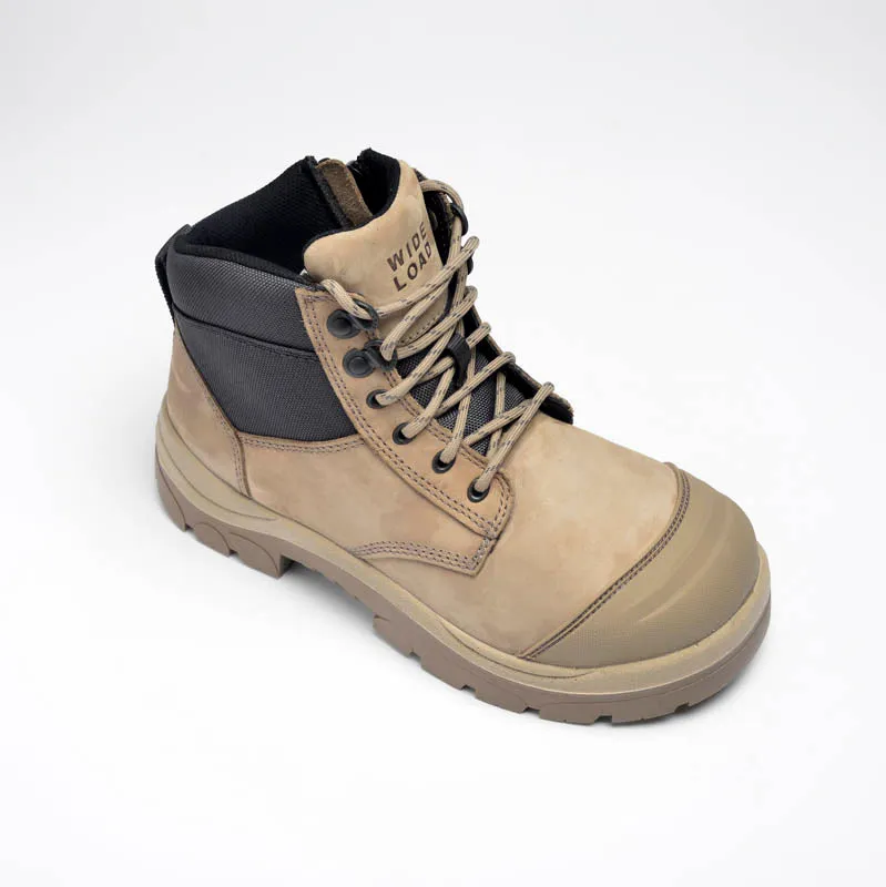 Wide Load 690SZ Stone 6 Inch Steel Cap Zip Safety Boot