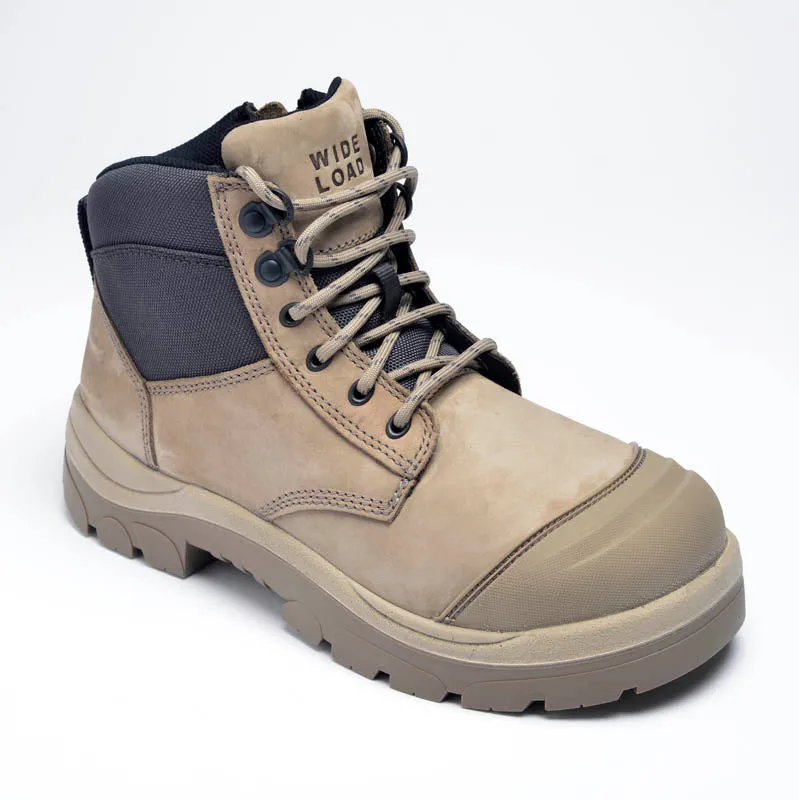 Wide Load 690SZ Stone 6 Inch Steel Cap Zip Safety Boot