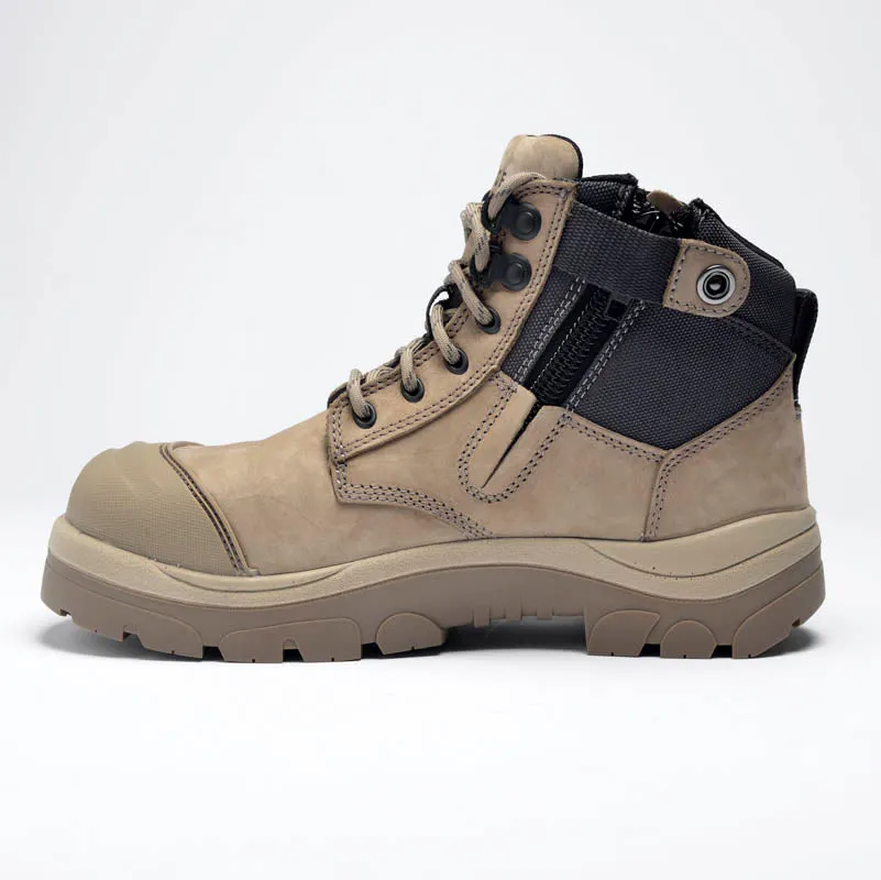Wide Load 690SZ Stone 6 Inch Steel Cap Zip Safety Boot