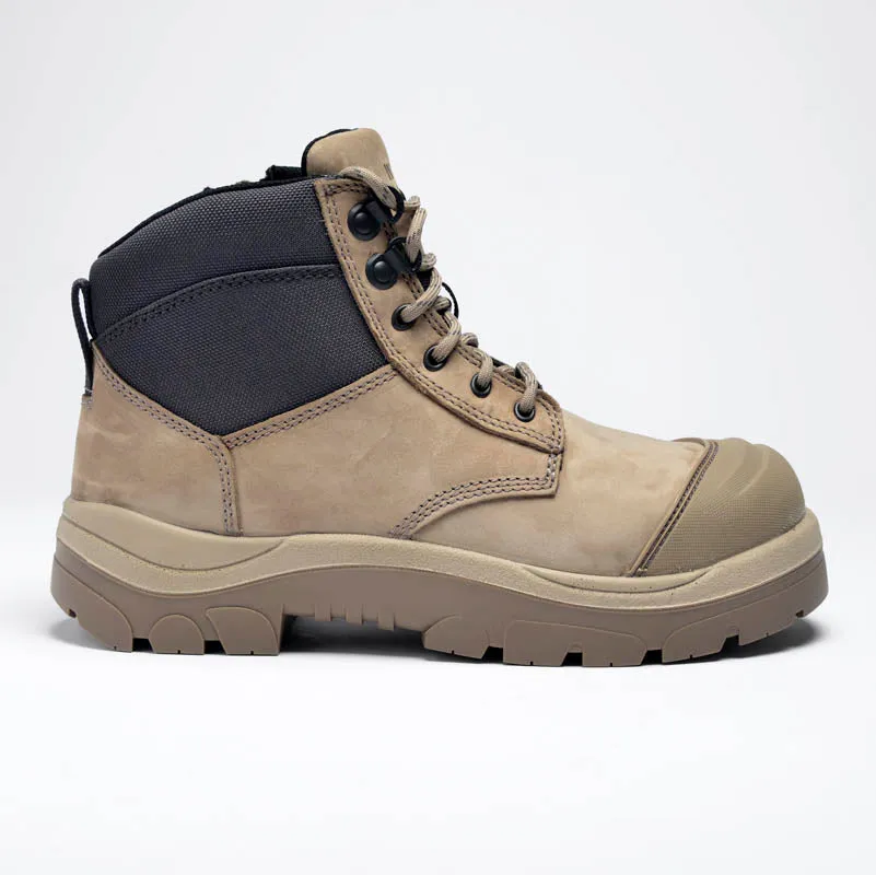 Wide Load 690SZ Stone 6 Inch Steel Cap Zip Safety Boot
