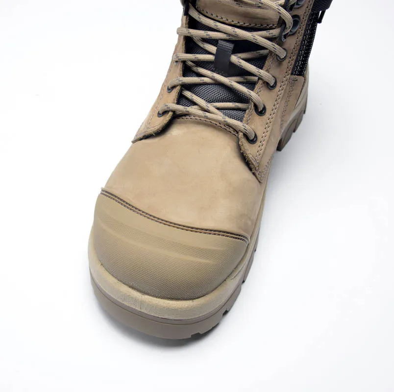 Wide Load 690SZ Stone 6 Inch Steel Cap Zip Safety Boot