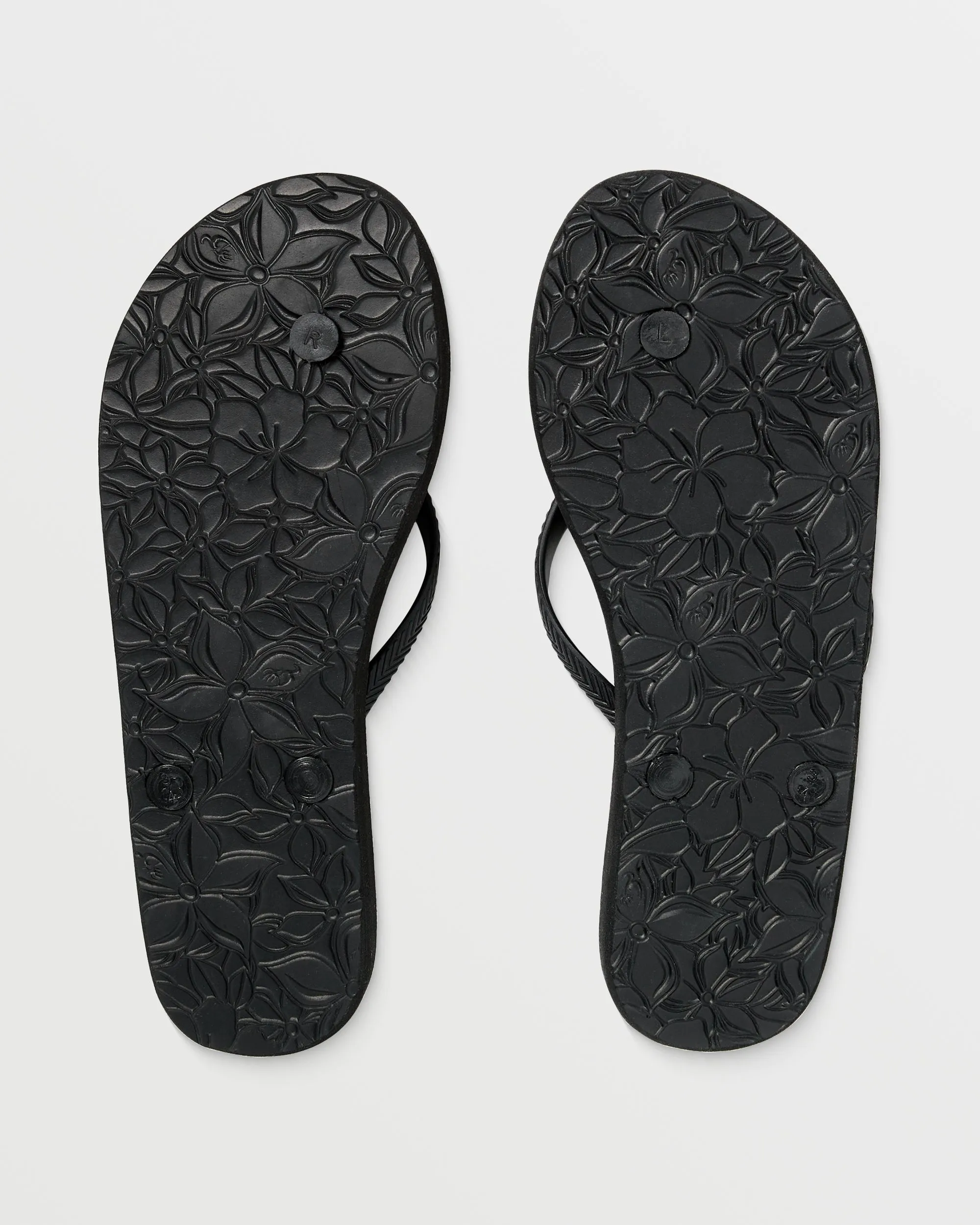 Womens Hibiscus Sandals - Black