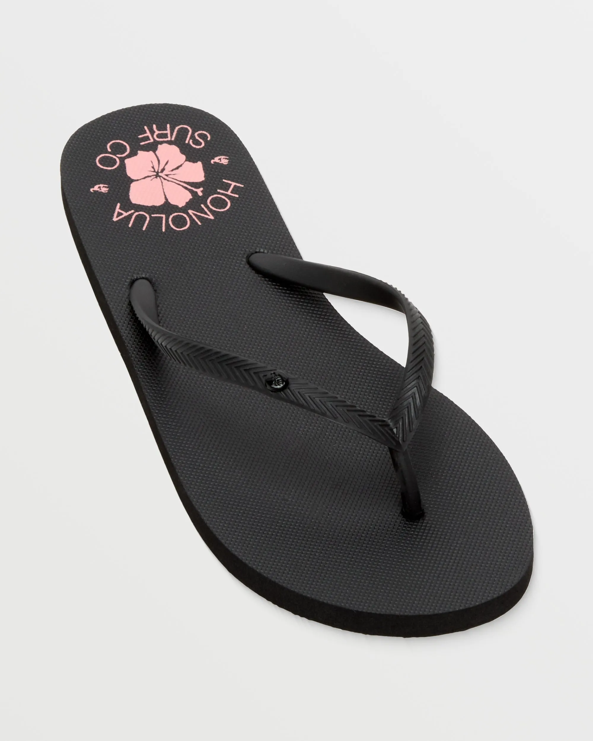 Womens Hibiscus Sandals - Black